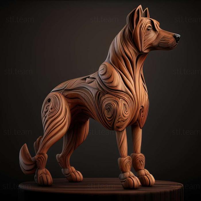 3D model The Uruguayan Cimarron dog (STL)